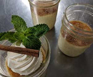 Rice pudding in a jar